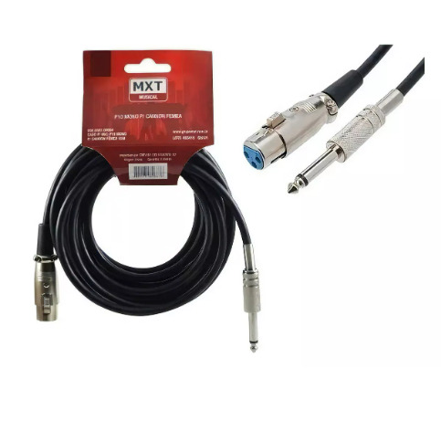 CABO MXT MICROFONE P10 +CANON FEMEA 10M