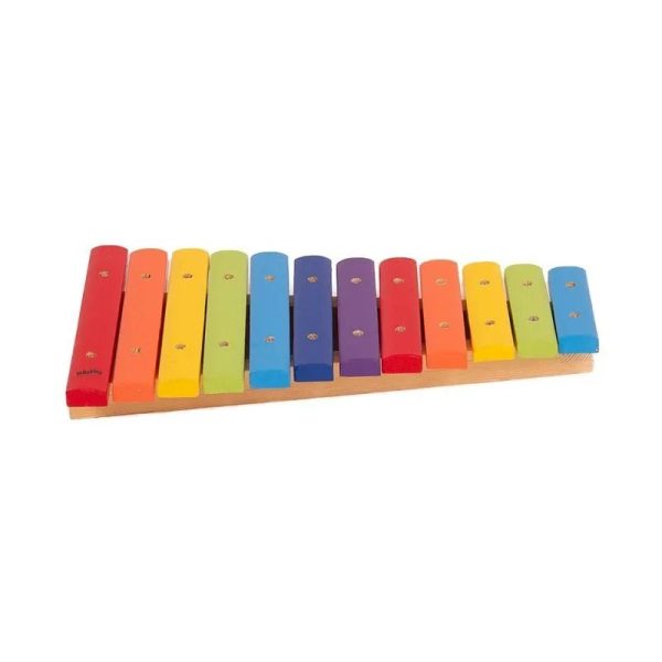 XILOFONE KIDZZO COLORIDO 12 TECLAS EM MADEIRA