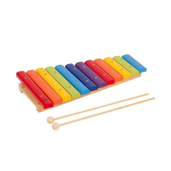 XILOFONE KIDZZO COLORIDO 12 TECLAS EM MADEIRA